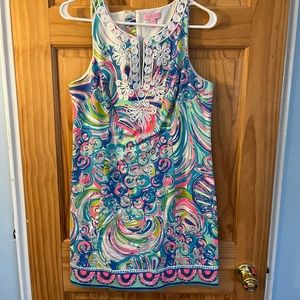 Lilly Pulitzer embroidered shift dress, size 8